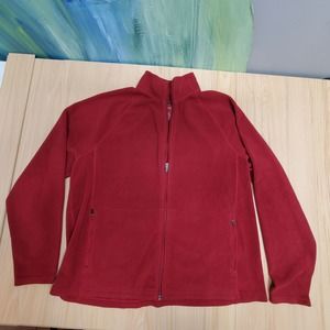 L.L. Bean Full Zip Men's Red Fleece XL